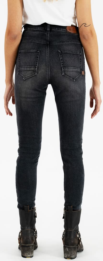 Rokker - Tech High Waist Dames Motorfiets Jeans, Tech Jeans da Motociclista da Donna a Vita Alta Donna