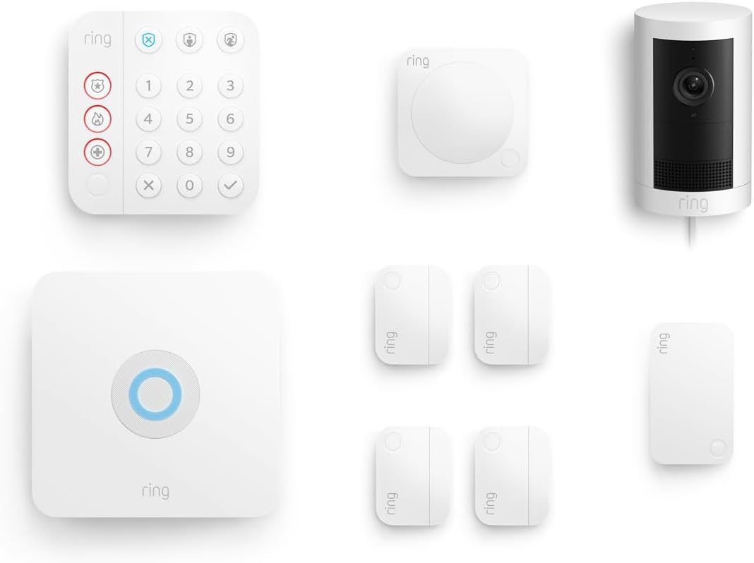 Ring Alarm 8-Piece Kit with Ring Outdoor Cam Plus, Plug-in