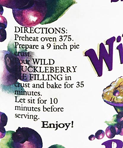 Shadow River Wild Huckleberry Gourmet Pie & Pastry Fruit Filling - All Natural No Artificial Ingredients - 28 oz