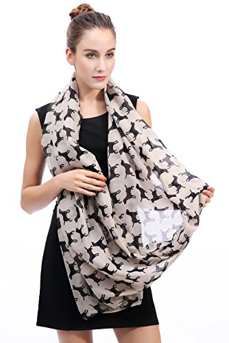 Lina & Lily Labrador Dog Print Women's Infinity Scarf Lightweight, Gift for Dog Lover4