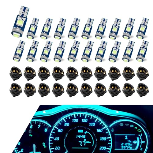 20 Piezas Lámparas LED T5 PC74 3030-3SMD Azules miniatura 1