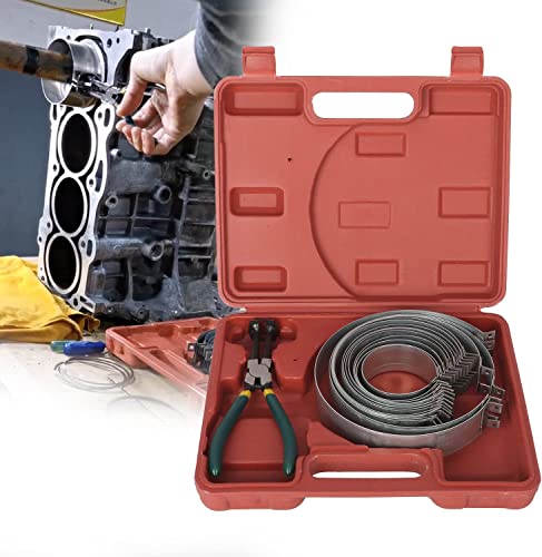 aleawol 15-delige zuigerring spanbandset, zuigerringspanbandset met 14 spanbanden 62-140 mm en 1 tang, auto motor zuigerring compressor tang set gereedschap zuigerspanband - Afbeelding 3