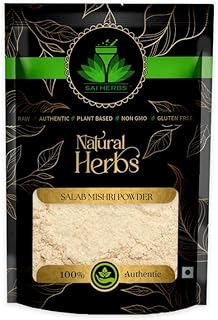 SAI HERBS Salab Mishri Powder - Salab Misri Powder - Salam Mishri Powder - Orchid Latifolia Powder - Pure & Natural (25 Grams)