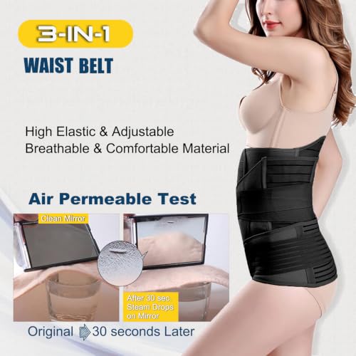 Image of ChongErfei 3 in 1 Waist Cincher (XL /Plus Size, Black)