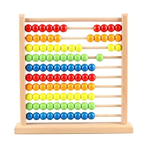 KABENFIS Wooden Abacus with Counting Beads Educational Toy for Children Boys and Girls Cover