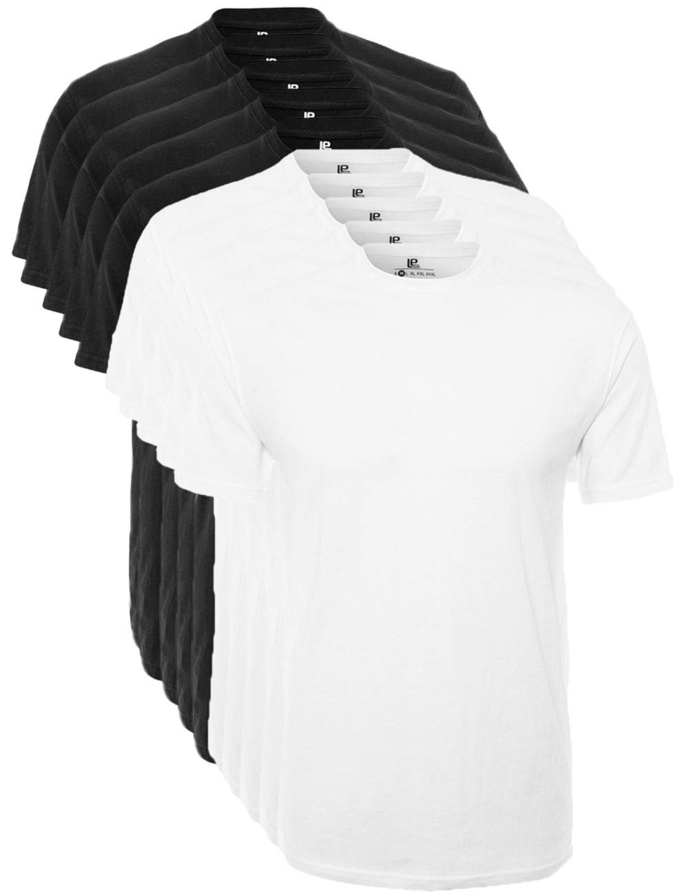 Lower East Basic Rundhals T-Shirts für Herren (5er Pack - 10er Pack) aus 100% Baumwolle I T-Shirt für Herren, Herren T-Shirt in vielen Farben, Mehrfarbig, XL