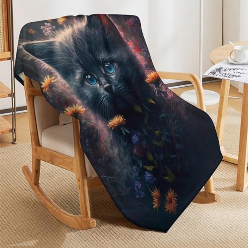 Couverture chat flannel 3D, le cadeau idéal pour le lit