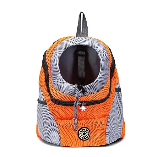 Sac à dos pliable pour chien, sac de transport chat orange - 2
