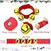 Augshy 2 Packs Christmas Wrist Bells, Red Wrist Band Jingle Bells Bracelets with Gold Bells Adjustable Hand Ankle Bells Musical Instruments Party Favors