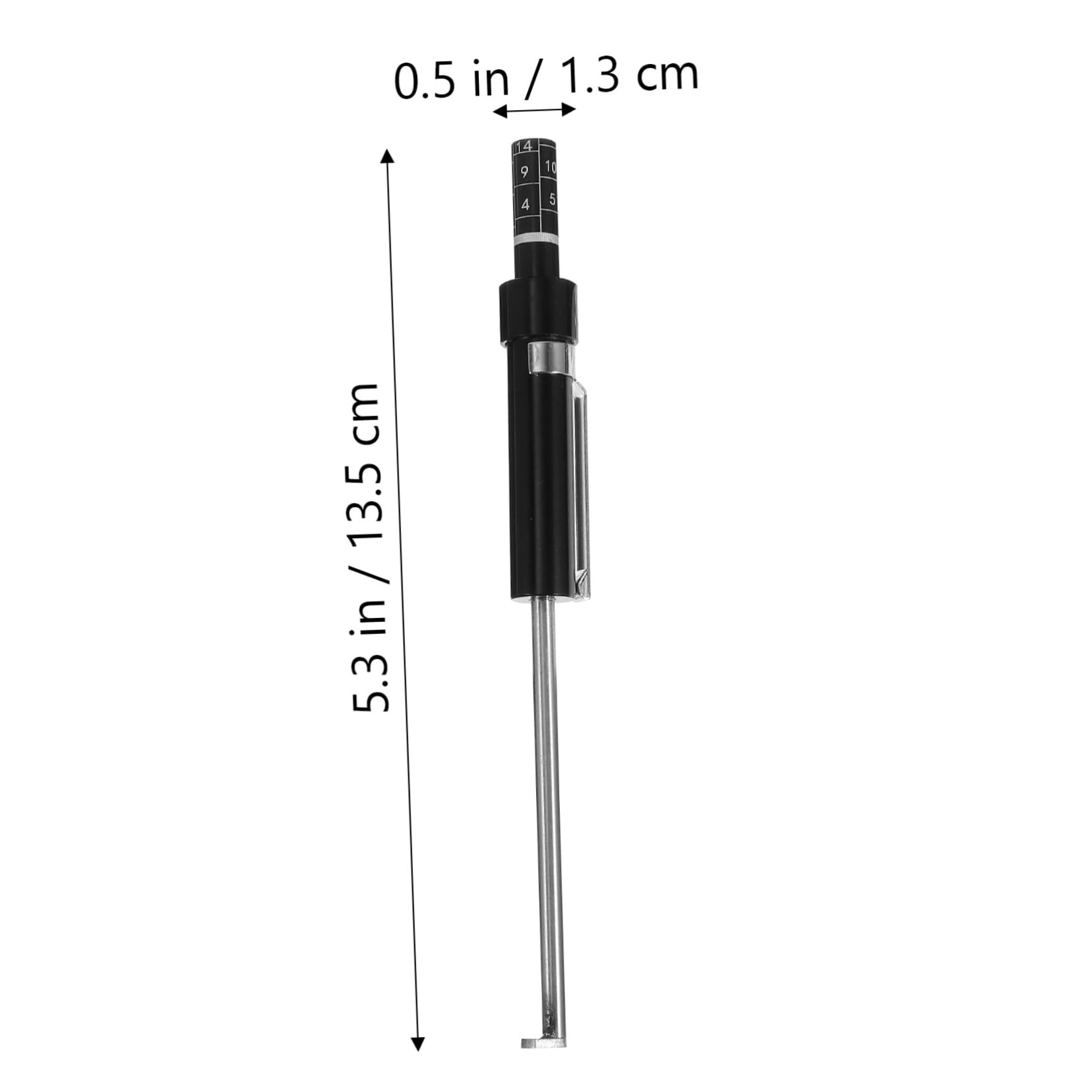 BESTYASH 1Pc Tire Tread Depth Gauge Brake Pad Detection Pen Accurate Thickness Measurement Tool for Car Maintenance Durable Construction Black Silver Finish