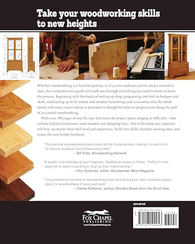 Woodworking: The Complete Step-by-Step Guide to Skills, Techniques, and Projects (Fox Chapel Publishing) Over 1,200 Photos & Illustrations, 41 Complete Plans, Easy-to-Follow Diagrams & Expert Guidance - Image 2