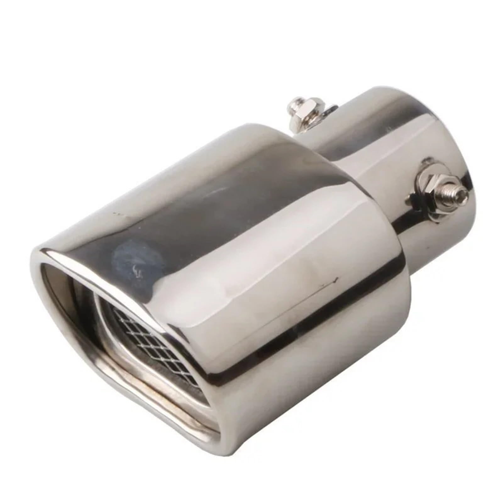 Vehicle Silencer 63mm uniwersalny samochód Auto kwadratowa końcówka tłumika rury wydechowej rura ze stali nierdzewnej chromowane wykończenie zmodyfikowany(Curved)