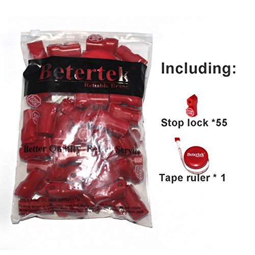 Peg Hook Stop Lock for Prevent The Sweep Theft of Displayed Products on A Wire Peg, Plastic Red 6mm Security Lock, Retail Shop Anti-Theft Display Slatwall and Pegboard Hook Lock (Red Stop Locks)