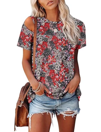 KISSMODA Summer Short Sleeve T Shirt Loose Fit Casual Dressy Women Top 2025 Trendy Ladies Fashion Blouses(S-3XL)