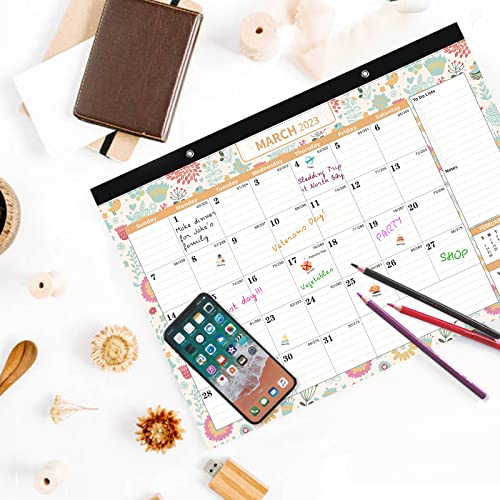 Large Desk Calendar 2023-2024 (July 2023 - December 2024), Mokani Big Monthly Wall Calendar With Plastic Cover: 17"X12", 18 Months Academic Year Desk Pad Calendars With 234 Planner Stickers, Perfect For Organizing At Home, School & Office #TOP1
