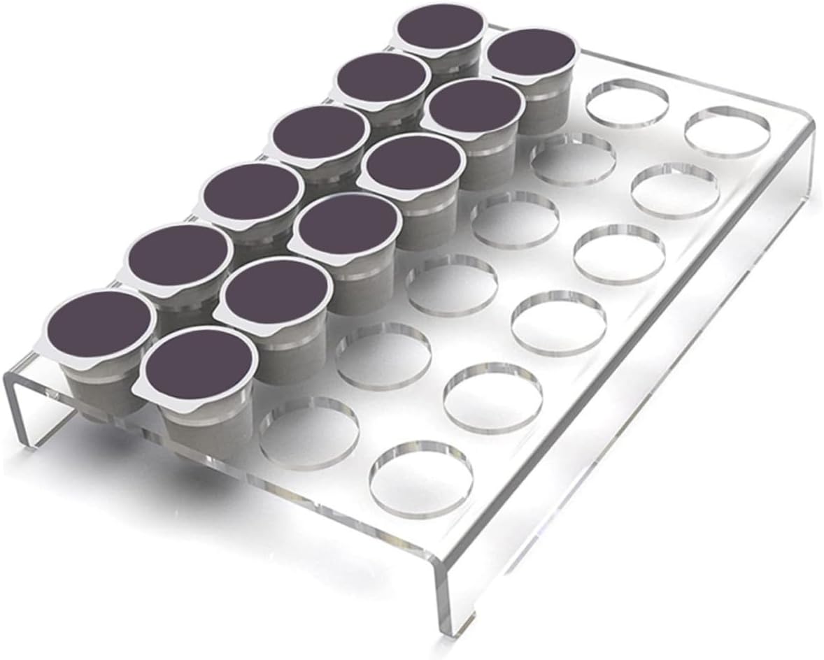24holes Coffee Station Accessories Acrylic Coffee Capsule Display Rack Pod Holder Rack for Holder