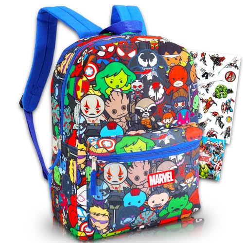 Sac à dos Kawaii Avengers Marvel 40 cm résistant pour fournitures scolaires