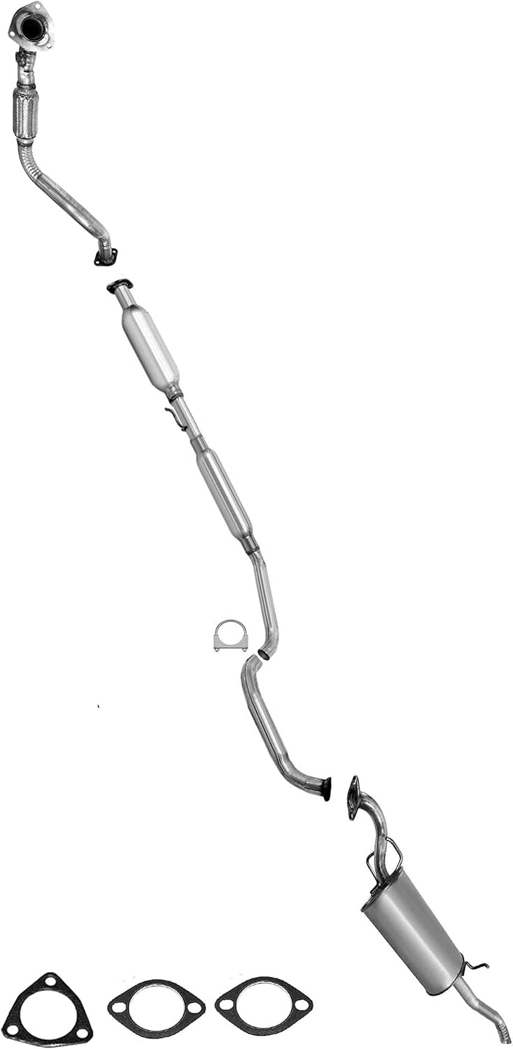 Northeastern Exhaust Front Pipe Muffler System Compatible for 2004-2008 Chevy Aveo 1.6L