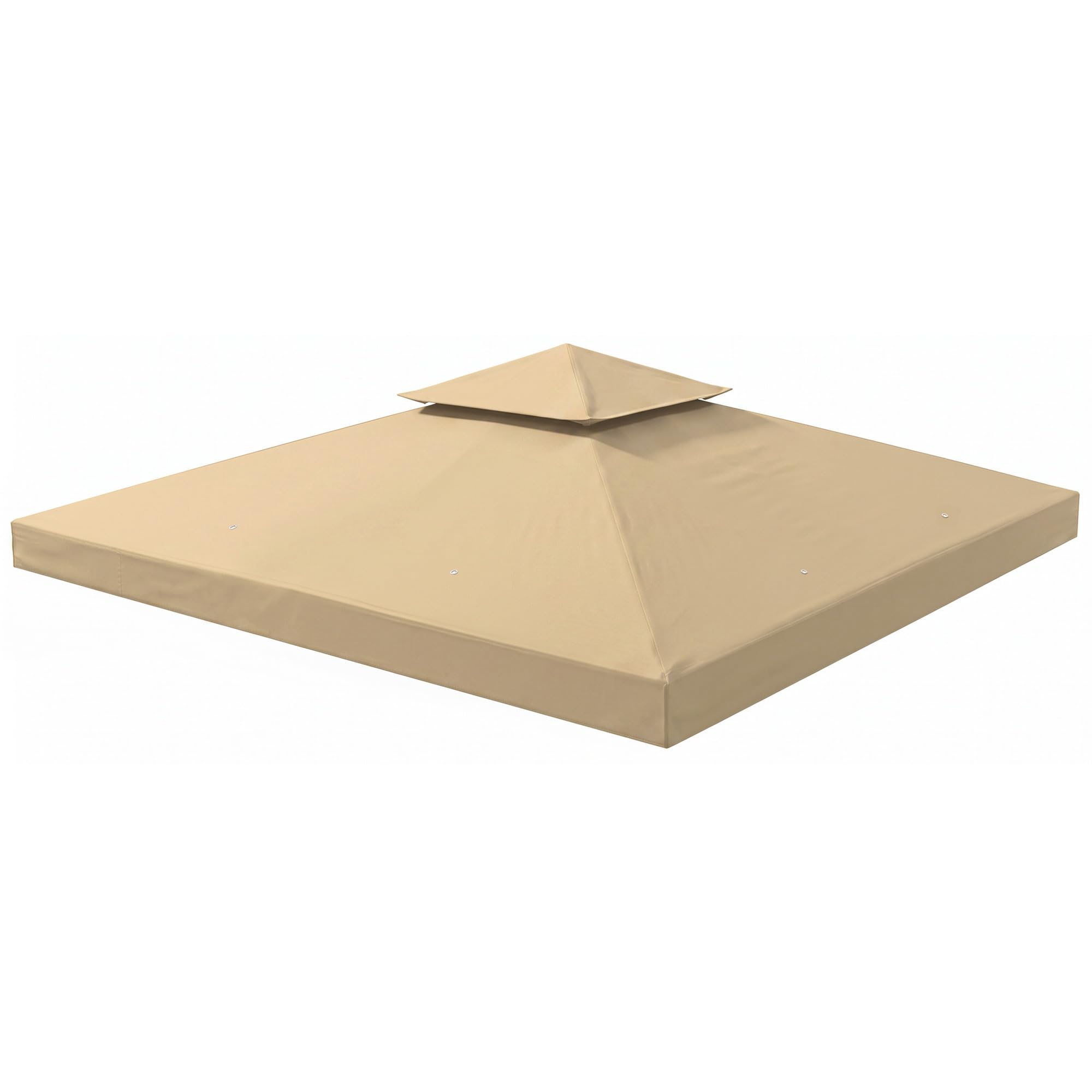 Rackhams Dark/Green/Beige 3(M) 2 Tier Garden Gazebo Top Cover Replacement Canopy Roof