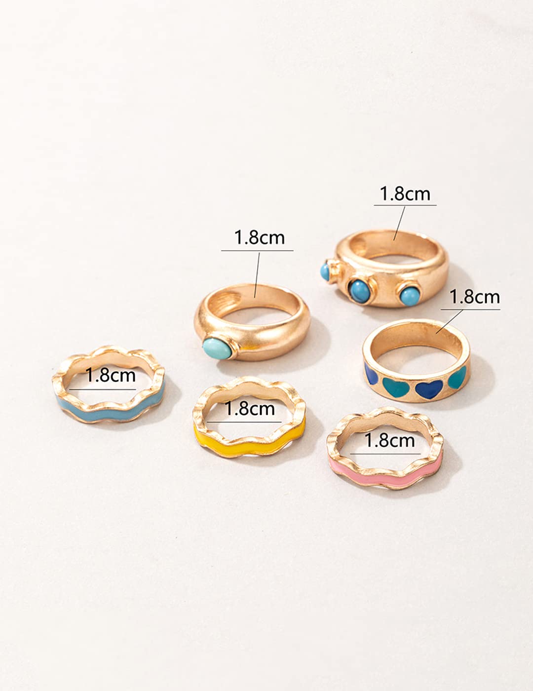 Stack Tone Enamel Ring for Women
