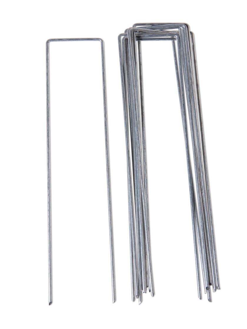 Gardener's Supply CompanyExtra-Tall Earth Staples, Set of 10 | Rust-Resistant 11-Guauge Galvanized Steel Wire Garden Staples for Anchoring - 10 Inches High