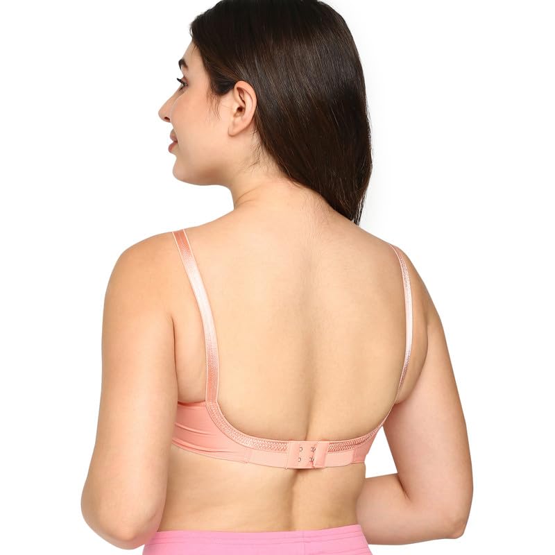 Image of BLOSSOM Priyasajini Women's Full Coverage 100% Woven Cotton Single Layer Round Stitch Non Padded Wirefree Conical Cup Everyday Bra