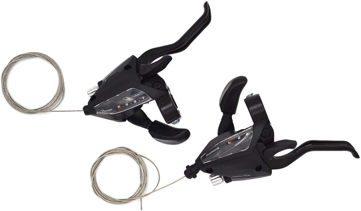 CYBIC 3x7 21 Speed Bicycle Shifter Brake Lever Combo Set with Shift Inner Cable for Mountain MTB Road Bike Bicycle Handlebar Gear Shifting Trigger Lever Replacement Parts-image-31