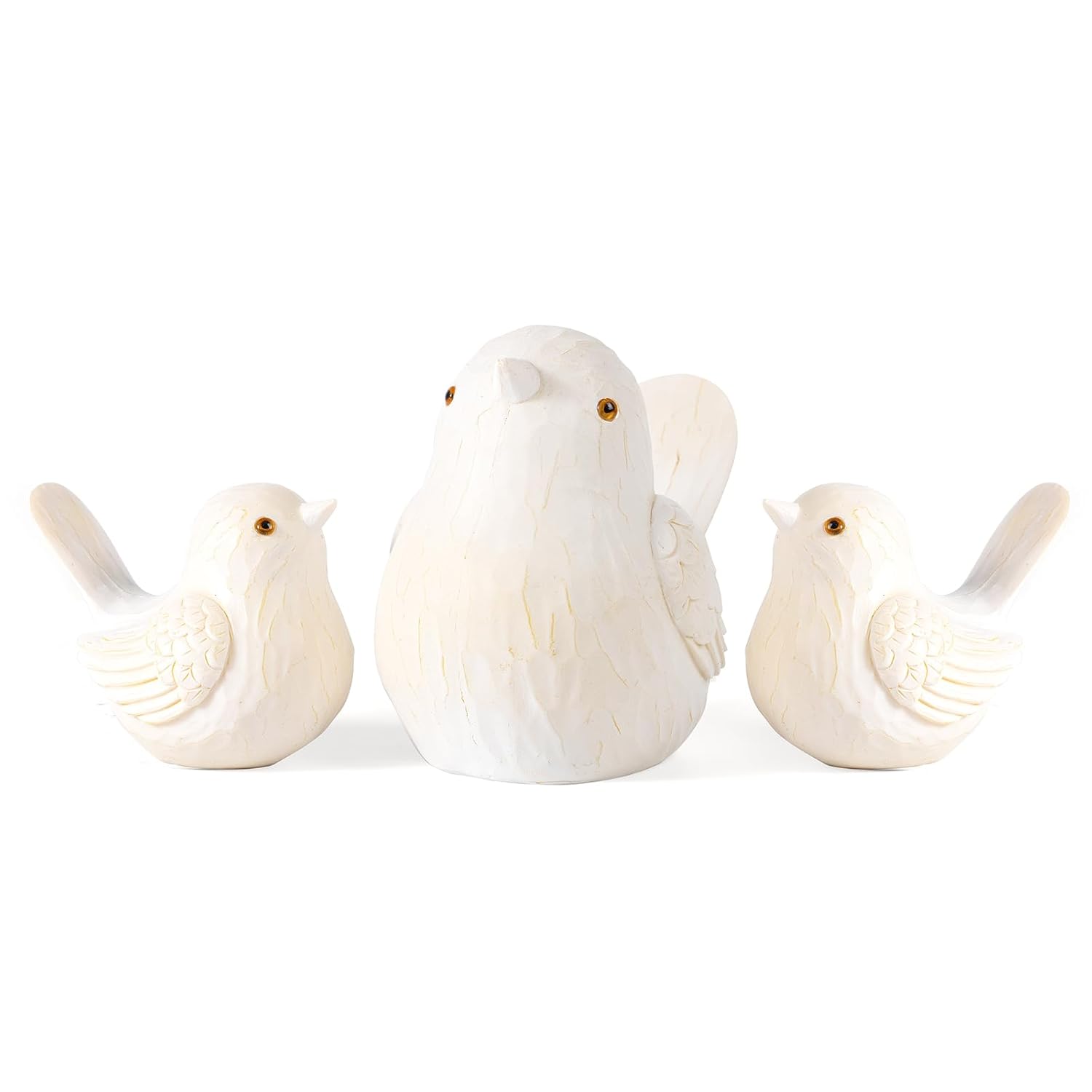 Small Bird Statues Home Decor - Resin Birds Figurine Decorative Ornaments for Living Room Bedroom Office TV Stand