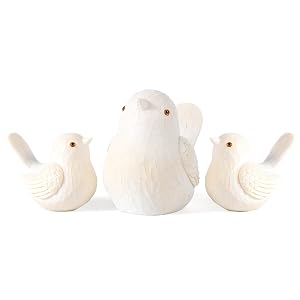 Small Bird Statues Home Decor - Resin Birds Figurine Decorative Ornaments for Living Room Bedroom Office TV Stand