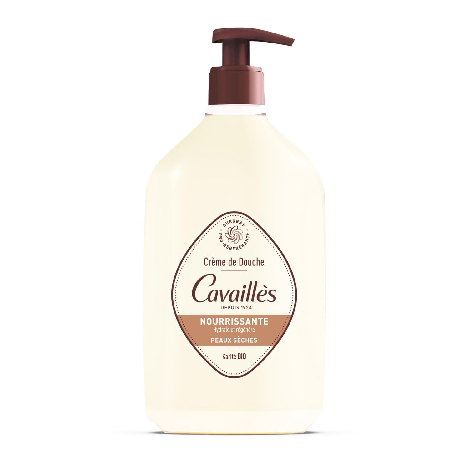 ROGE CAVAILLES – Douche Hydratante Réconfortante au Karité & Magnolia Bio, Peaux Sensibles (750mL) - Le Lot De 2