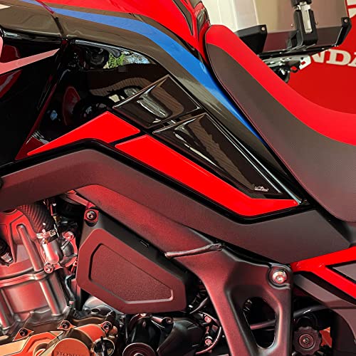 Resin Bike Adesivi Moto Compatibile Con Honda Africa Twin 1100 2022-2023. Protezione Moto Laterali Serbatoio Da Urti E Graffi. Adesivi 3D Resinati Afr