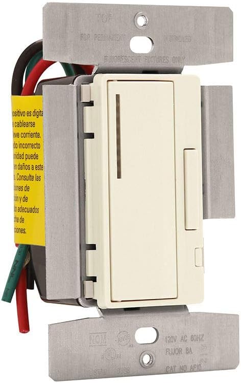 Eaton AF10-LA ACCELL Smart Dimmer Single-Pole Decorator Light Switch, Light Almond Finish
