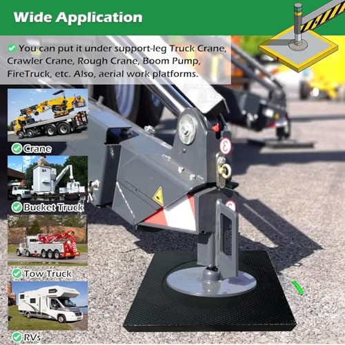 Hochdichte, robuste Ausleger-Wagenheber-Pad, unzerbrechliche Wohnmobil-Fahrwerk-Pads mit Griff, 30,5 cm, 50,8 cm, 61 cm, 61 cm, 71,1 cm breit, stapelbares Stabilisierungspad für Anhänger, Kran