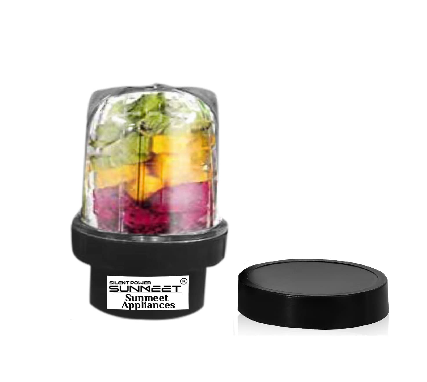 Bullet Jar for Mixer Grinder Small Pack of 1 (350 ML) ABS Transparent Juicer Jar, Black- NSA88-image-42