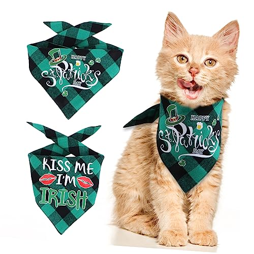 Écharpe chien Saint-Patrick en textile premium doux pour chats élégants