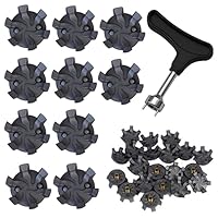 Golf Schuh Spikes,20 Stück Golf Schuh Spikes+1Stück Golf Spike Schlüssel, Leicht zu Wechselnde Stollen, Universelle Anti-Rutsch-Golfschuhe