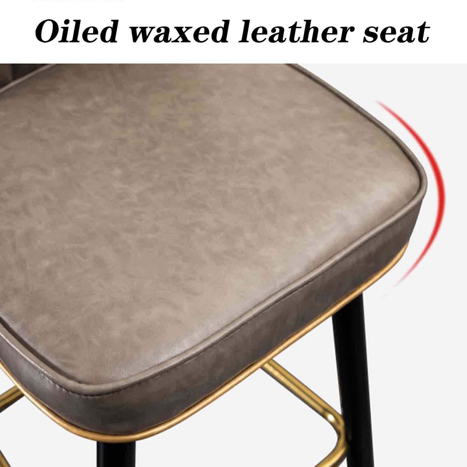 美品】サロン用 ブラウン 合成皮革 バースツール 高さ調整可能