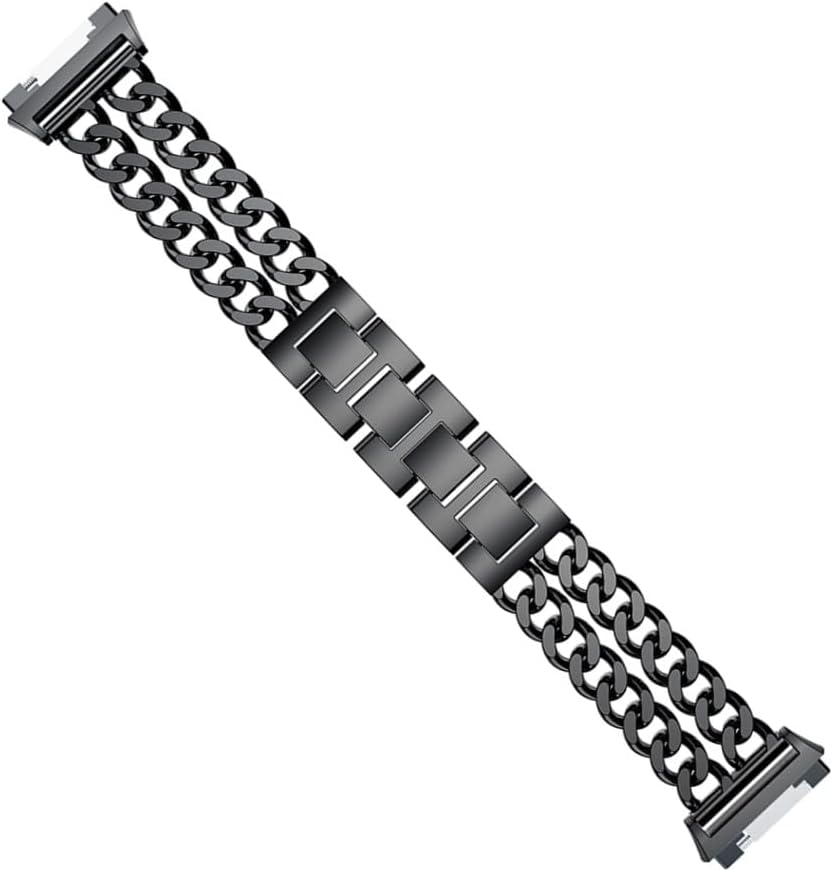 jojofuny double row chain watchband steel belt wristband watch strap denim chain intelligent double row