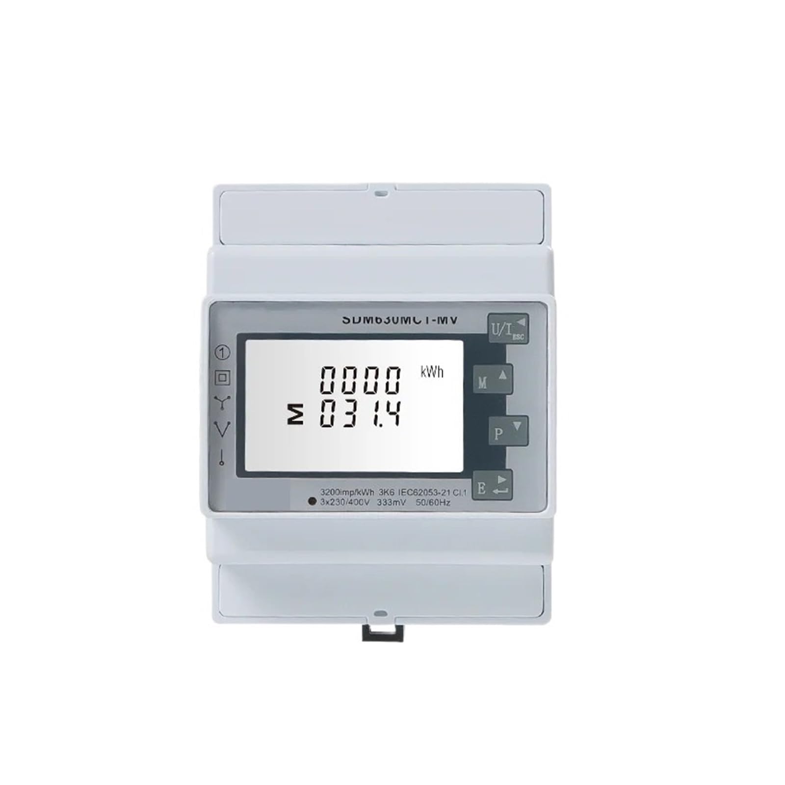 FQJYXWEWL Three Phase DIN Rail Energy Meter SDM630MCT-MV 0.333V CT Connected 230V Multifunction Power Analyser DIN-Rail