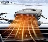 Portable Car Heaters for Vehicle for Winter,360° Rotatable 200W Quick Windshield Defroster Defogger,12V Car Heater that Plugs into Cigarette Lighter,Portable Heater for Car,UTV,SUV,RV