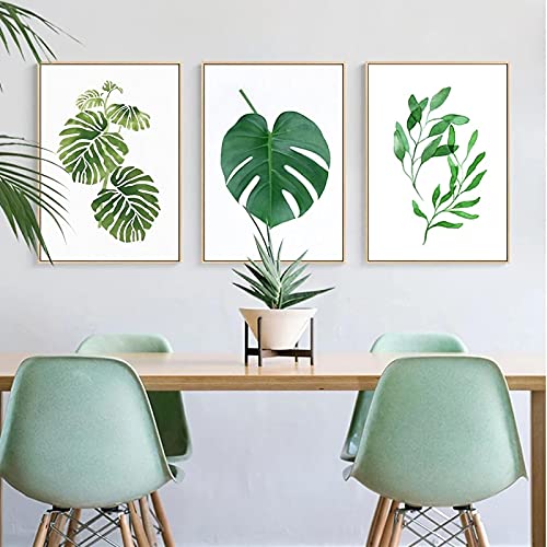 Affiche art nordique vert 50x70cm 3pcs sans cadre