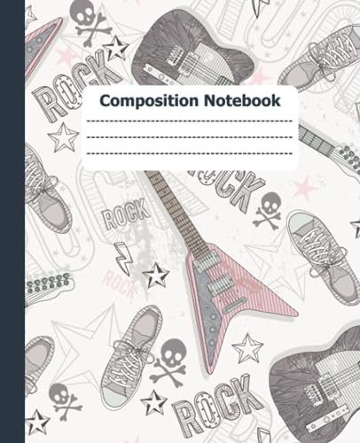 Composition Notebook: Wide-Ruled 110-Page Paper Journal | Cool Rock & Roll Guitars for Boys and Girls (Back-to-School Supplies for Kids, Teens, and Students) image 2