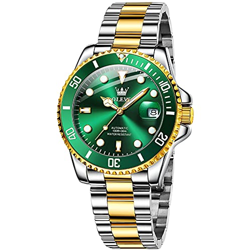 OLEVS �r���v �����Y �@�B���r���v �������� �芪�� ���Ŏ��v �h�� ��� ���t �X�e�����X �v���[���g �vatch for man �O���[��