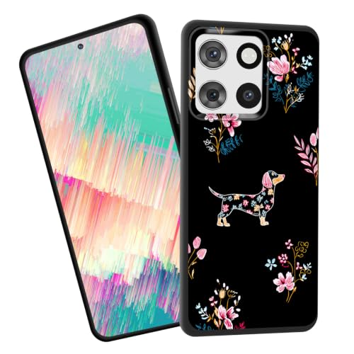 EFGWSDER for Moto Edge 2026 Case,Slim Shockproof TPU Soft Rubber Silicone Cover Phone Case for Motorola Moto Edge 2026,Floral Dachshund Dog