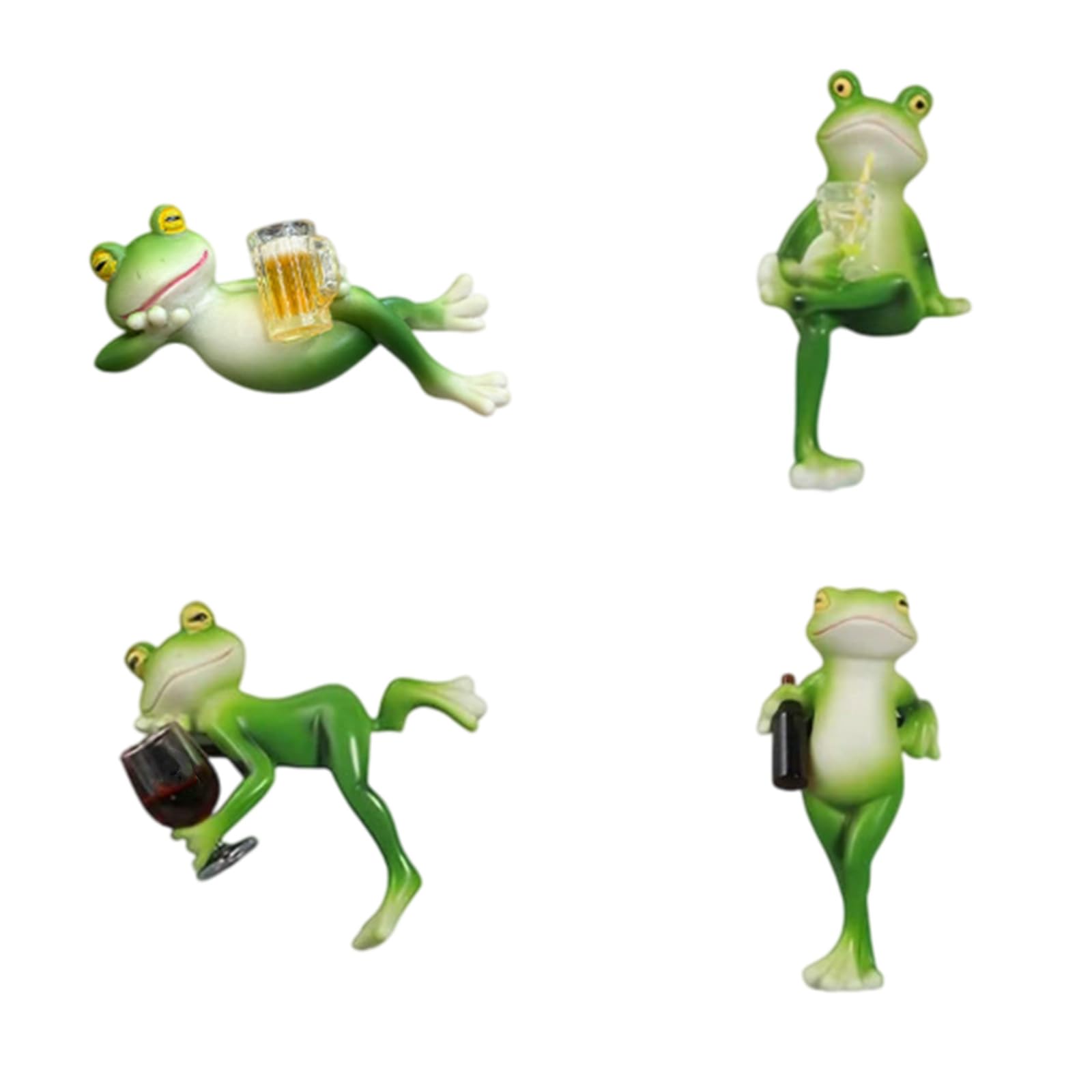 Yhplxyuus Multicolor Tipsy Frogs Figurines Flower Pots Huggers Hanging Frogs Sculptures Outdoor Garden Statue Plant Pots Decorations Gift Miniature Frogs Figurines Plant Decorations For Pots