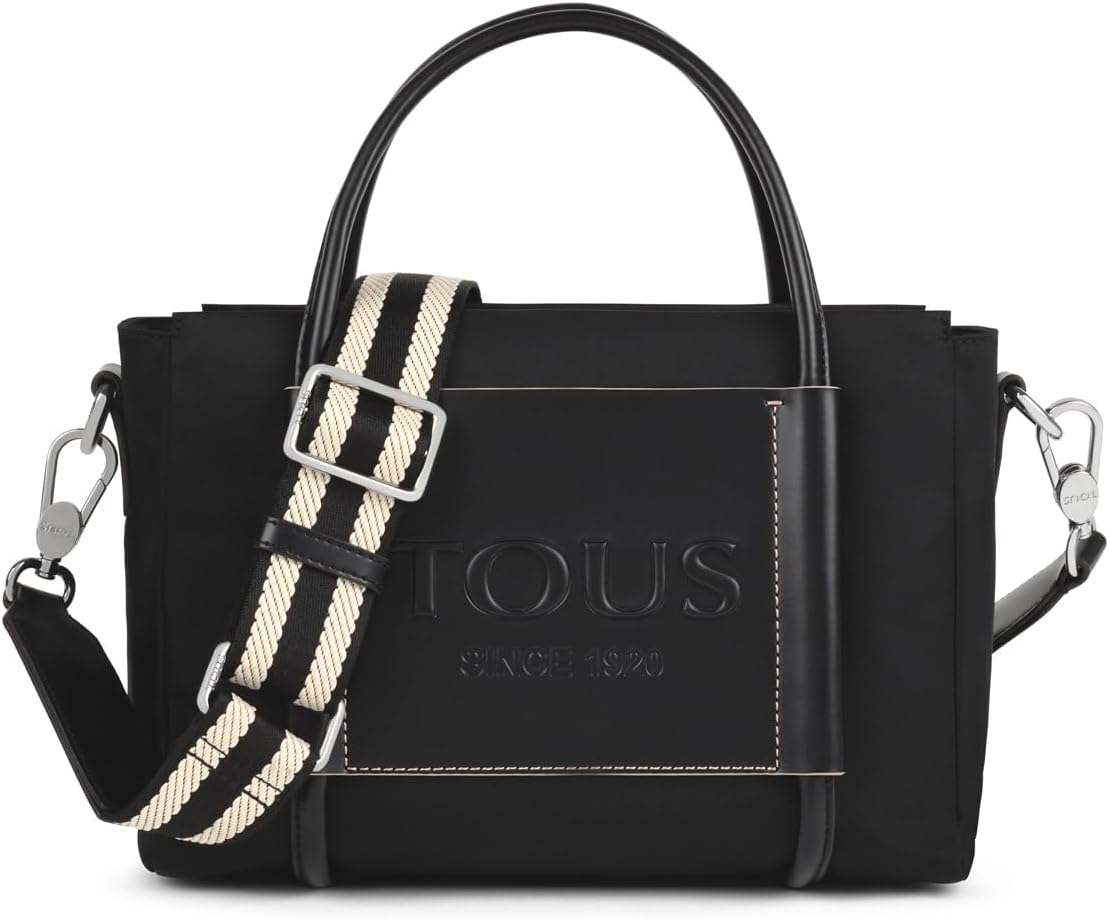 Women's Bandolera L. Empire Soft Crossbody, Black/White, Grande