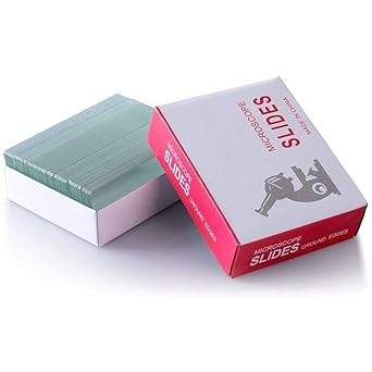Diwakar Microscope Glass Slide - Plain, Pre-Cleaned, Grounded Edges - Pack of 50, Size: 75 x 25 mm, Thickness: 1.1-1.2 mm