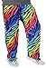 Foxxeo Bunte Jogginghose für Herren zum 80er Jahre Kostüm Zebra neon schwarz - Größe S-XXL - Fasching Karneval Party, Größe:L