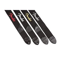 Fender 2″ Black Poly Sangle pour Guitare Motif Fender Logo Rouge - Les Beatles, Paul McCartney, John Lennon, RIngo Starr, George Harrison Fender 2" Black Poly Sangle pour Guitare Motif Fender Logo Rouge – Image 3