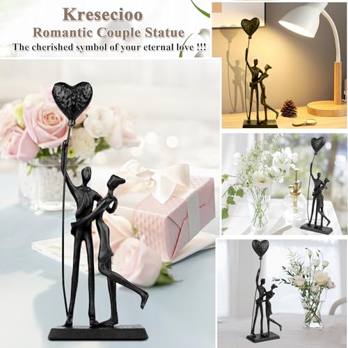 Escultura de hierro pareja enamorada 12 pulgadas miniatura 7